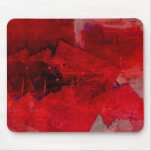 Modern Red Abstract Painting Art Mousepads