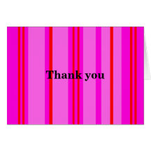 Modern red and light pink stripes cards