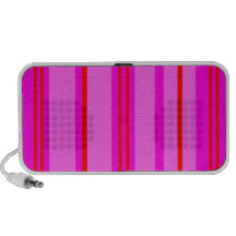 Modern red and light pink stripes travel speaker