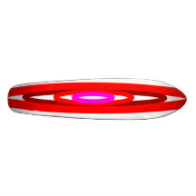 Modern red and pink circles skateboard deck