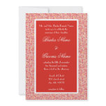 Modern Red Mosaic Wedding Invitation