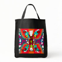 Modern red orange and blue crystallised butterfly bags