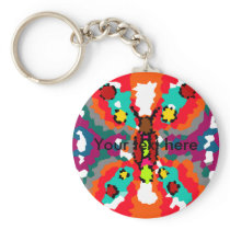 Modern red orange and blue crystallised butterfly