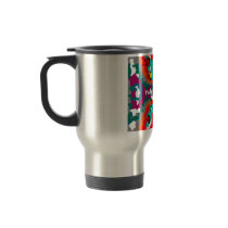 Modern red orange and blue crystallised butterfly coffee mugs