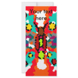Modern red orange and blue crystallised butterfly rack cards
