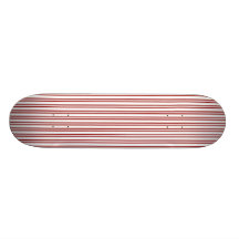 Modern Red Pin Striped Pattern Skate Deck