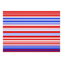 Modern red white and blue stripes invitations