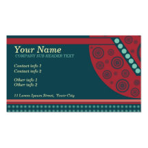 Modern Retro Circle Stripes w/ Logo Business Card
