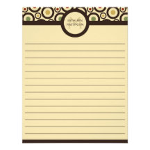 Modern Retro Polka Dot Lined Custom Flat Note Card Custom Announcements
