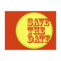 Modern-Retro Save The Date postcards