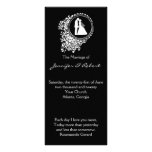 Modern Romantic Couple Silhouette Wedding Program Full Color Rack Card