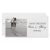 Modern "Save-the-date" Announcement (Photo) B&W