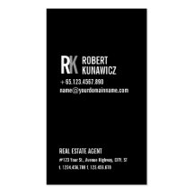 Modern Simple Black & White Card Business Card Template