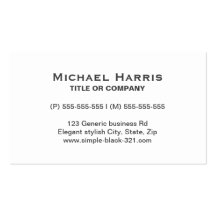 Modern simple elegant white grey business card