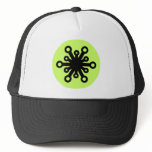 Modern "star" black - bright green hats
