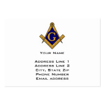 Modern Style Freemason Business Card