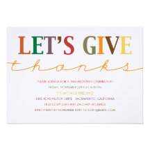 Modern Thanksgiving Dinner Invitation