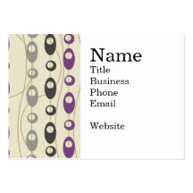 Modern Trendy Purple and Grey Beads Ovals Business Card