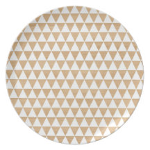 Modern tribal wood geometric chic andes pattern dinner plate