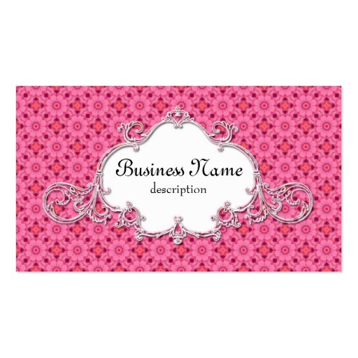 Modern Victorian Pink Flowers Business Cards