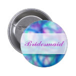 Modern Wedding. Colourful Abstract. Bridesmaid Button