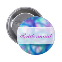 Modern Wedding. Colourful Abstract. Bridesmaid Button