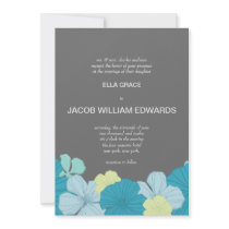 Modern Wedding Invite // Lush Tropics // Blue