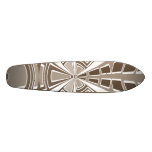 Modern white and grey circular design skateboards