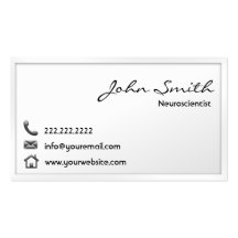Modern White Border Neuroscience Business Card