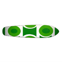Modern white circles green background custom skate board
