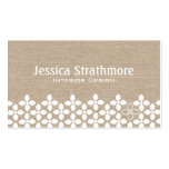Modern White Flower Business Card
