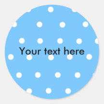 Modern white polka dots on baby blue background sticker