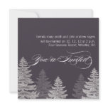 Modern Winter Wedding Invitation Cards Trees