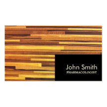 Modern Wood Pharmacologist Business Card