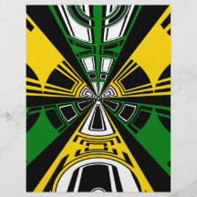 Modern yellow and green circle pattern personalized flyer