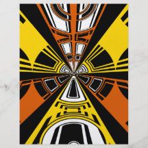 Modern yellow and orange circle pattern flyers