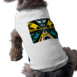 Modern yellow and teal circle design pet clothing