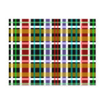 Modern yellow black and red plaid