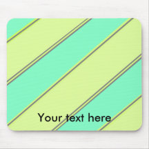 Modern yellow blue diagonal stripes mousemats