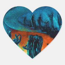Modernised 3 heart stickers
