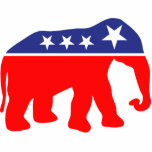 Modernised GOP Elephant Walking Right photo sculptures