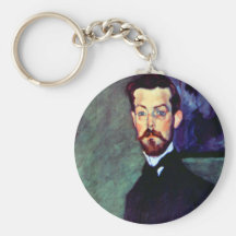 Modigliani art portrait painting Paul Alexanders Key Chain