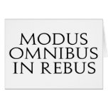 Modus Omnibus In Rebus cards