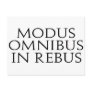 Modus Omnibus In Rebus Post Card