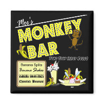 Moe's Monkey Bar Banana Splits Gifts and Apparel Refrigerator Magnets