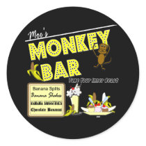 Moe's Monkey Bar Banana Splits Gifts and Apparel Stickers