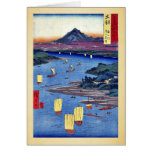 Mogami River and Gassan mountain by Ando,Hiroshige Cards