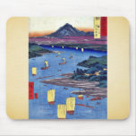 Mogami River and Gassan mountain by Ando,Hiroshige Mouse Pads