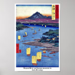 Mogami River and Gassan mountain by Ando,Hiroshige Print