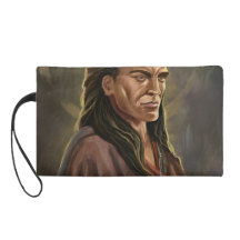 Mohican Warrior Portrait Bagettes Bag Wristlet Pur